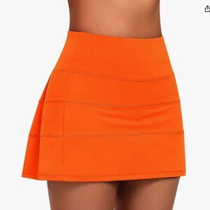 Joy Girl size S EUC orange athletic tennis pickleball mini skirt